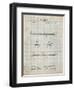 PP984-Antique Grid Parchment Pencil Patent Poster-Cole Borders-Framed Giclee Print