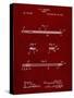 PP984-Burgundy Pencil Patent Poster-Cole Borders-Stretched Canvas