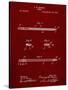 PP984-Burgundy Pencil Patent Poster-Cole Borders-Stretched Canvas