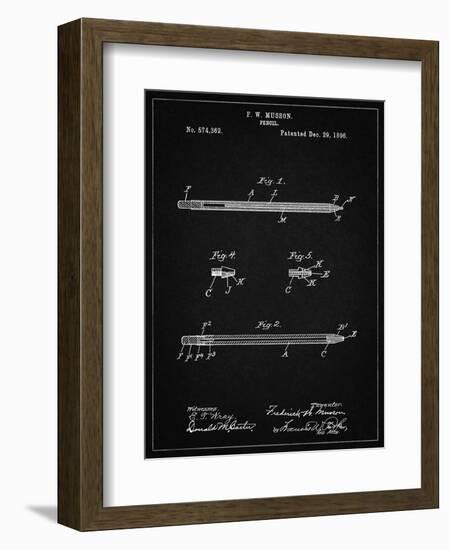 PP984-Vintage Black Pencil Patent Poster-Cole Borders-Framed Giclee Print