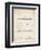 PP984-Vintage Parchment Pencil Patent Poster-Cole Borders-Framed Premium Giclee Print