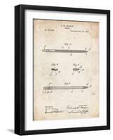 PP984-Vintage Parchment Pencil Patent Poster-Cole Borders-Framed Giclee Print