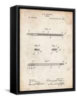 PP984-Vintage Parchment Pencil Patent Poster-Cole Borders-Framed Stretched Canvas
