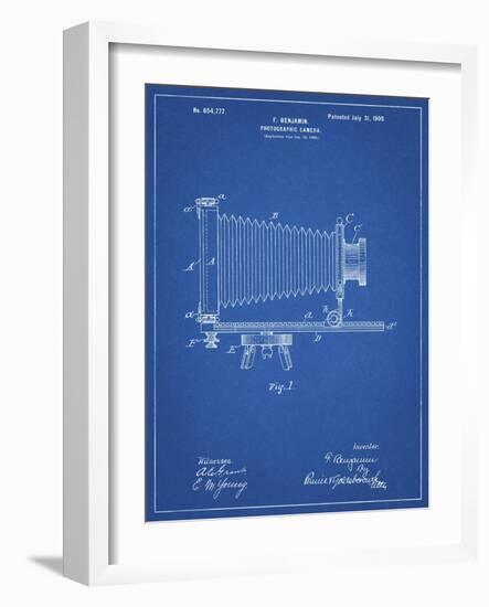 PP985-Blueprint Photographic Camera Patent Poster-Cole Borders-Framed Giclee Print