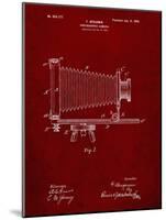 PP985-Burgundy Photographic Camera Patent Poster-Cole Borders-Mounted Giclee Print