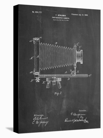 PP985-Chalkboard Photographic Camera Patent Poster-Cole Borders-Stretched Canvas