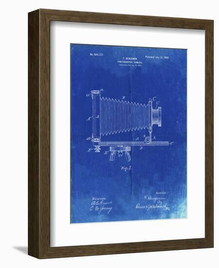 PP985-Faded Blueprint Photographic Camera Patent Poster-Cole Borders-Framed Giclee Print