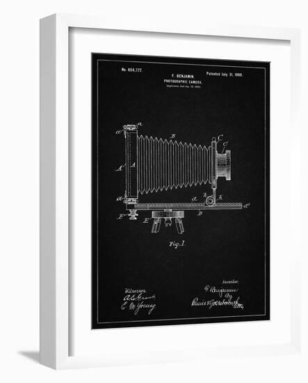 PP985-Vintage Black Photographic Camera Patent Poster-Cole Borders-Framed Giclee Print