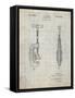 PP986-Antique Grid Parchment Pipe Cutting Tool Patent Poster-Cole Borders-Framed Stretched Canvas