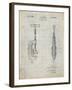 PP986-Antique Grid Parchment Pipe Cutting Tool Patent Poster-Cole Borders-Framed Giclee Print