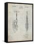 PP986-Antique Grid Parchment Pipe Cutting Tool Patent Poster-Cole Borders-Framed Stretched Canvas