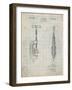 PP986-Antique Grid Parchment Pipe Cutting Tool Patent Poster-Cole Borders-Framed Giclee Print