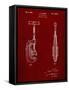 PP986-Burgundy Pipe Cutting Tool Patent Poster-Cole Borders-Framed Stretched Canvas