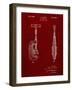 PP986-Burgundy Pipe Cutting Tool Patent Poster-Cole Borders-Framed Giclee Print