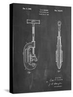 PP986-Chalkboard Pipe Cutting Tool Patent Poster-Cole Borders-Stretched Canvas