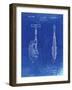 PP986-Faded Blueprint Pipe Cutting Tool Patent Poster-Cole Borders-Framed Giclee Print