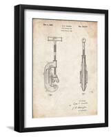 PP986-Vintage Parchment Pipe Cutting Tool Patent Poster-Cole Borders-Framed Giclee Print