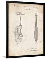 PP986-Vintage Parchment Pipe Cutting Tool Patent Poster-Cole Borders-Framed Premium Giclee Print