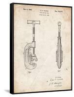 PP986-Vintage Parchment Pipe Cutting Tool Patent Poster-Cole Borders-Framed Stretched Canvas