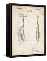 PP986-Vintage Parchment Pipe Cutting Tool Patent Poster-Cole Borders-Framed Stretched Canvas