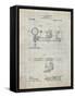 PP988-Antique Grid Parchment Planetarium 1909 Patent Poster-Cole Borders-Framed Stretched Canvas