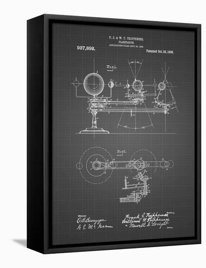 PP988-Black Grid Planetarium 1909 Patent Poster-Cole Borders-Framed Stretched Canvas