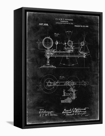 PP988-Black Grunge Planetarium 1909 Patent Poster-Cole Borders-Framed Stretched Canvas