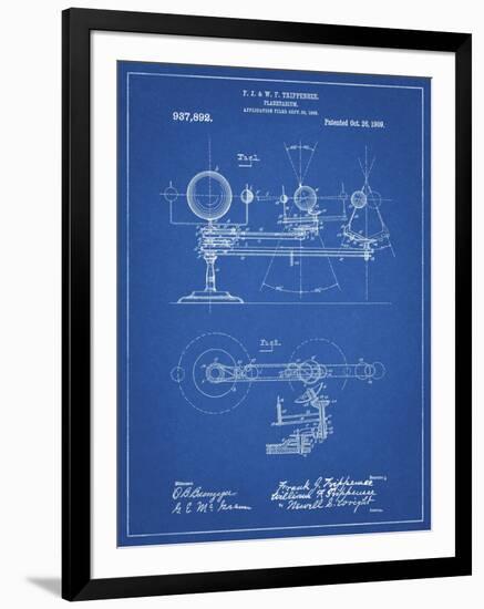 PP988-Blueprint Planetarium 1909 Patent Poster-Cole Borders-Framed Giclee Print