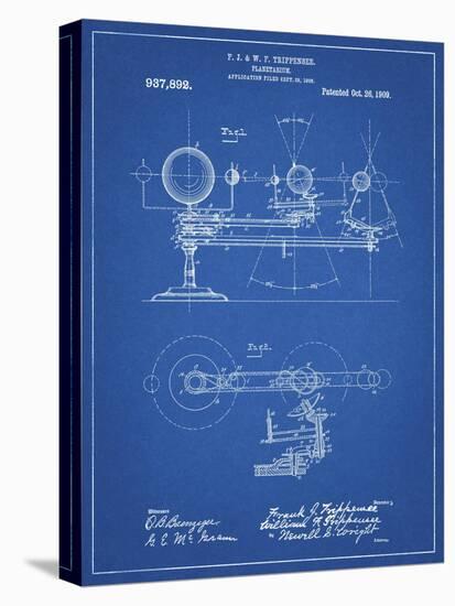 PP988-Blueprint Planetarium 1909 Patent Poster-Cole Borders-Stretched Canvas