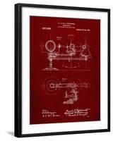 PP988-Burgundy Planetarium 1909 Patent Poster-Cole Borders-Framed Giclee Print