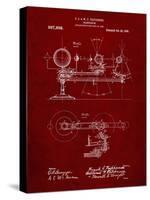 PP988-Burgundy Planetarium 1909 Patent Poster-Cole Borders-Stretched Canvas