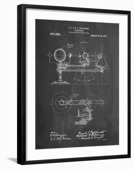 PP988-Chalkboard Planetarium 1909 Patent Poster-Cole Borders-Framed Giclee Print