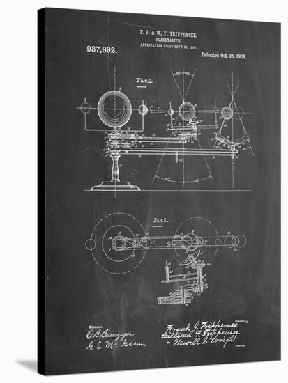 PP988-Chalkboard Planetarium 1909 Patent Poster-Cole Borders-Stretched Canvas