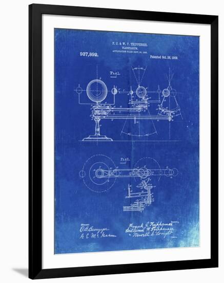 PP988-Faded Blueprint Planetarium 1909 Patent Poster-Cole Borders-Framed Giclee Print