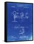 PP988-Faded Blueprint Planetarium 1909 Patent Poster-Cole Borders-Framed Stretched Canvas