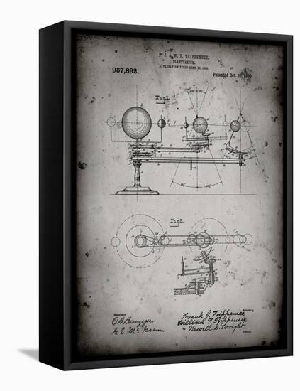 PP988-Faded Grey Planetarium 1909 Patent Poster-Cole Borders-Framed Stretched Canvas