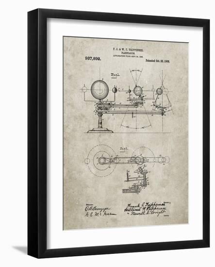 PP988-Sandstone Planetarium 1909 Patent Poster-Cole Borders-Framed Giclee Print