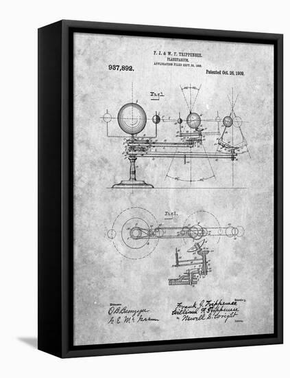 PP988-Slate Planetarium 1909 Patent Poster-Cole Borders-Framed Stretched Canvas