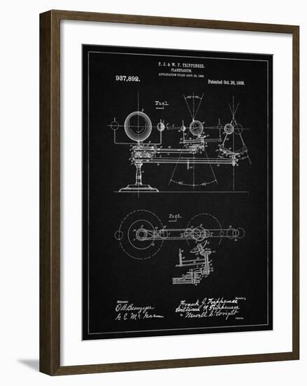 PP988-Vintage Black Planetarium 1909 Patent Poster-Cole Borders-Framed Giclee Print