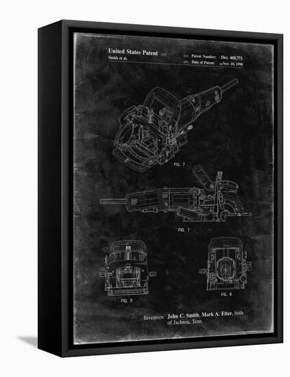 PP989-Black Grunge Plate Joiner Patent Poster-Cole Borders-Framed Stretched Canvas