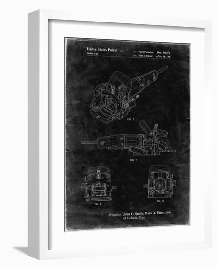 PP989-Black Grunge Plate Joiner Patent Poster-Cole Borders-Framed Giclee Print