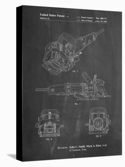 PP989-Chalkboard Plate Joiner Patent Poster-Cole Borders-Stretched Canvas