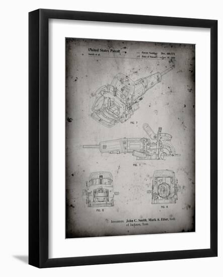 PP989-Faded Grey Plate Joiner Patent Poster-Cole Borders-Framed Giclee Print