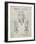 PP991-Antique Grid Parchment Plunge Router Patent Poster-Cole Borders-Framed Giclee Print