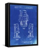 PP991-Faded Blueprint Plunge Router Patent Poster-Cole Borders-Framed Stretched Canvas
