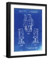 PP991-Faded Blueprint Plunge Router Patent Poster-Cole Borders-Framed Giclee Print