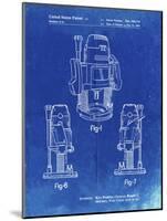 PP991-Faded Blueprint Plunge Router Patent Poster-Cole Borders-Mounted Giclee Print