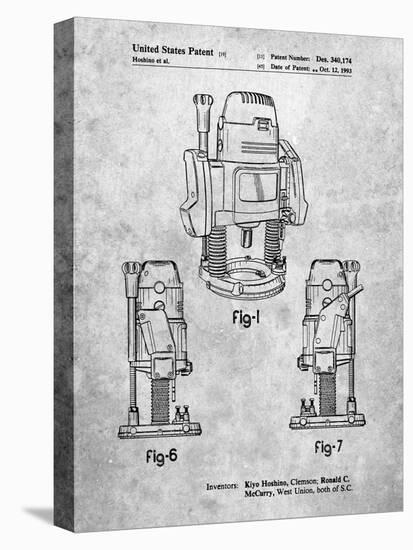 PP991-Slate Plunge Router Patent Poster-Cole Borders-Stretched Canvas