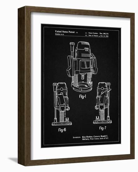 PP991-Vintage Black Plunge Router Patent Poster-Cole Borders-Framed Giclee Print