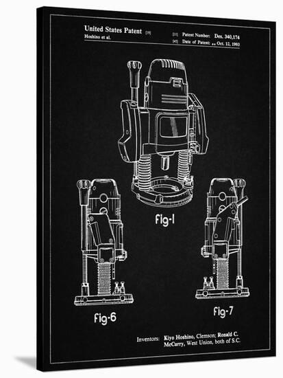 PP991-Vintage Black Plunge Router Patent Poster-Cole Borders-Stretched Canvas